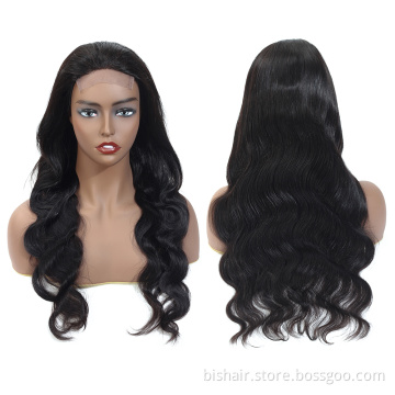Wholesale Full Cuticle Cheap 12A Brazilian 100% Human Virgin Hair Wigs Body Wave 4*4 HD Frontal Lace Highlight Closure Wig
